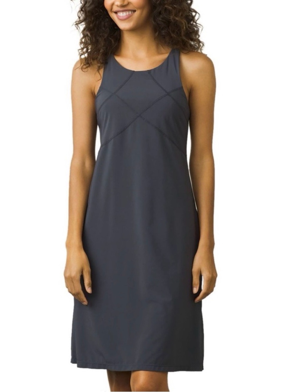 Prana Charcoal Gray Sleeveless Chemise Dress